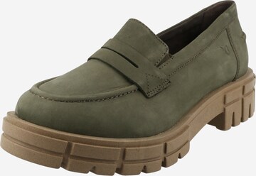 CAPRICE Classic Flats in Green: front