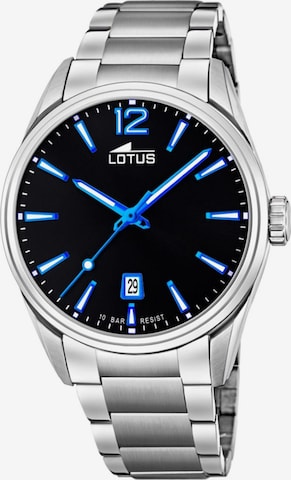 Lotus Analoog horloge in Zwart: voorkant