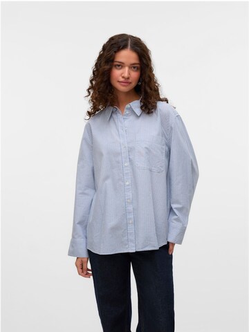 VERO MODA Blouse 'VMIDA' in Blauw: voorkant