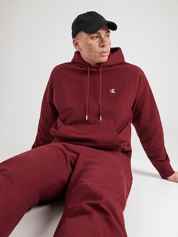 Calvin Klein Jeans Sweatshirt in Rood: voorkant