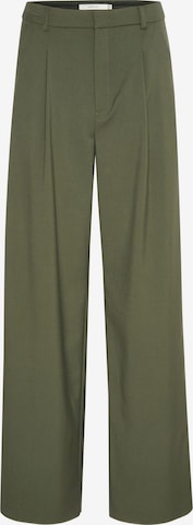 Wide leg Pantaloni con pieghe 'Paula' di Gestuz in verde: frontale