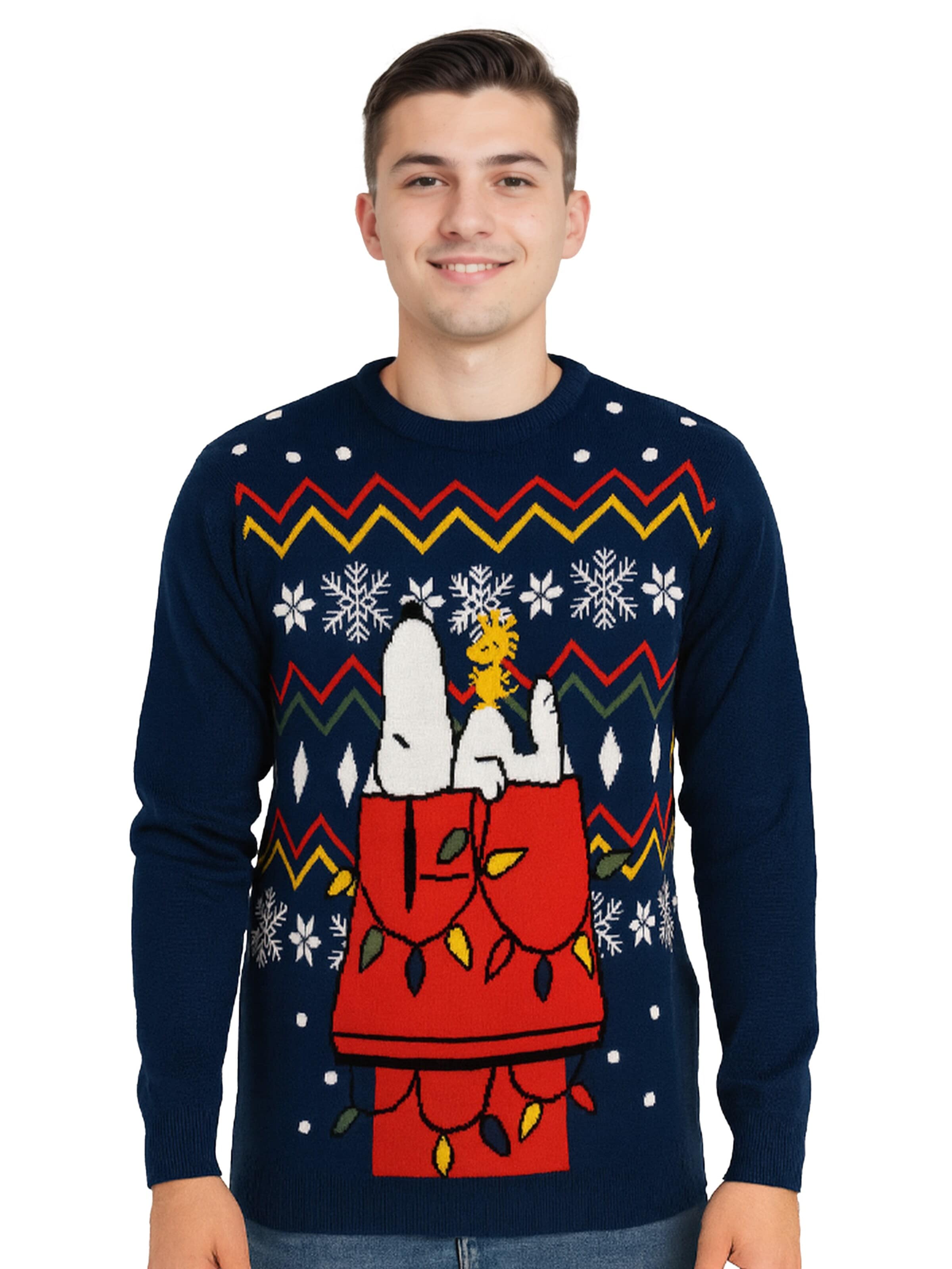 Snoopy & Die Peanuts Pullover 'Weihnachtspullover'‌‌‌‌ in Blau