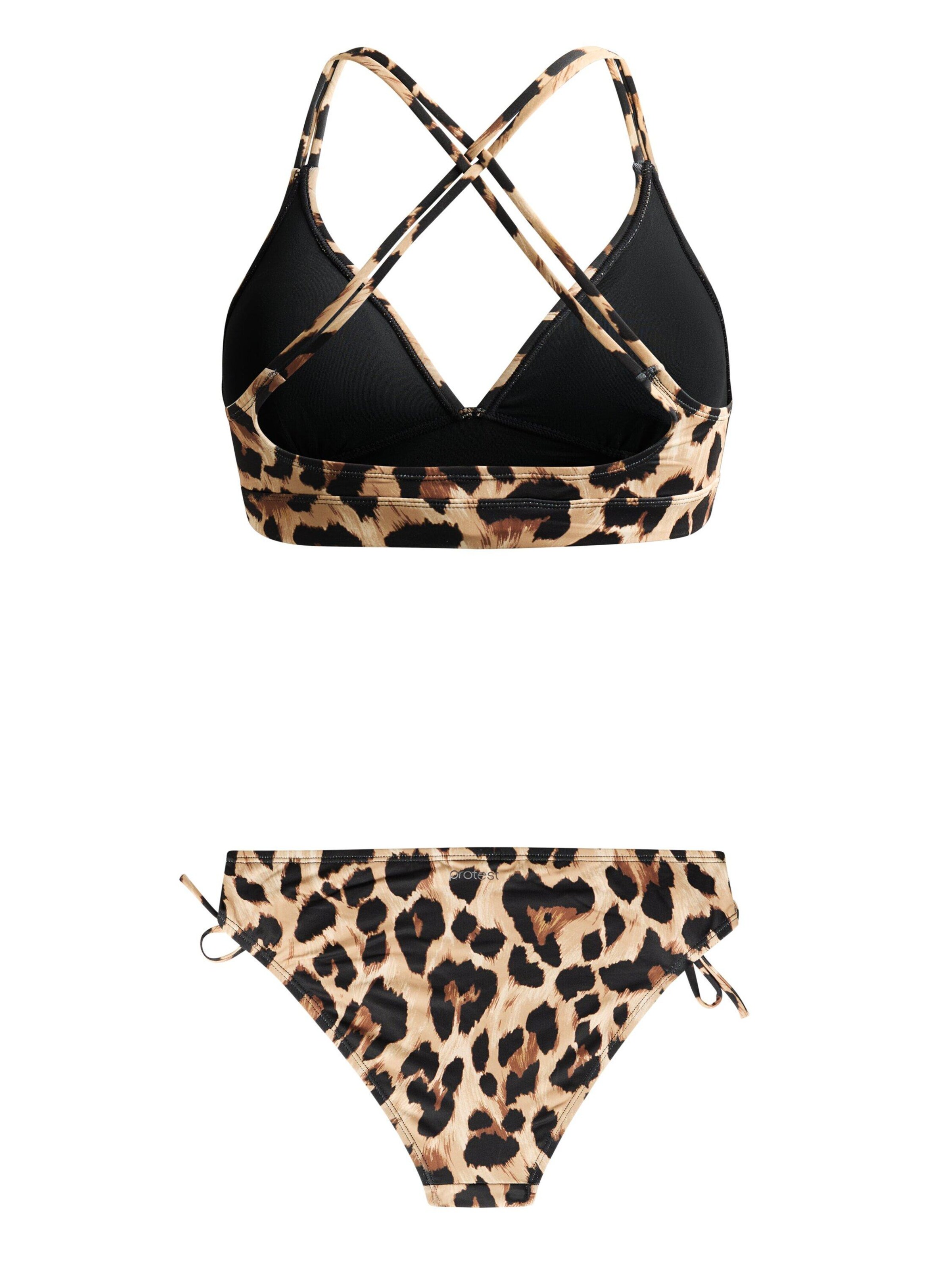 PROTEST Triangel Bikini 'PRTSplash'‌‌‌ in Braun