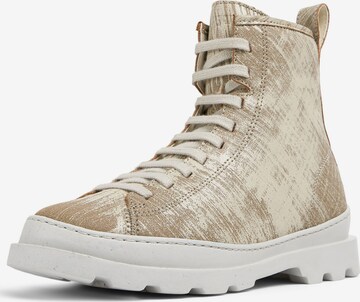 CAMPER Lace-Up Ankle Boots 'Brutus' in Beige: front