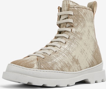 CAMPER Lace-Up Ankle Boots 'Brutus' in Beige: front