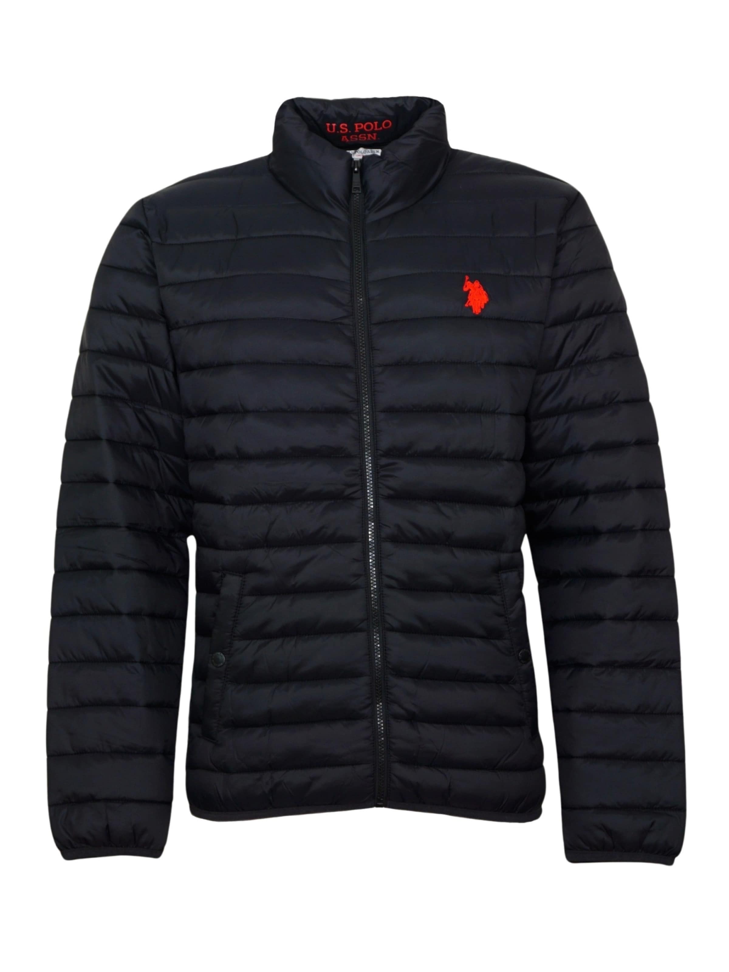 U.S. POLO ASSN. Overgangsjakke i sort: forside