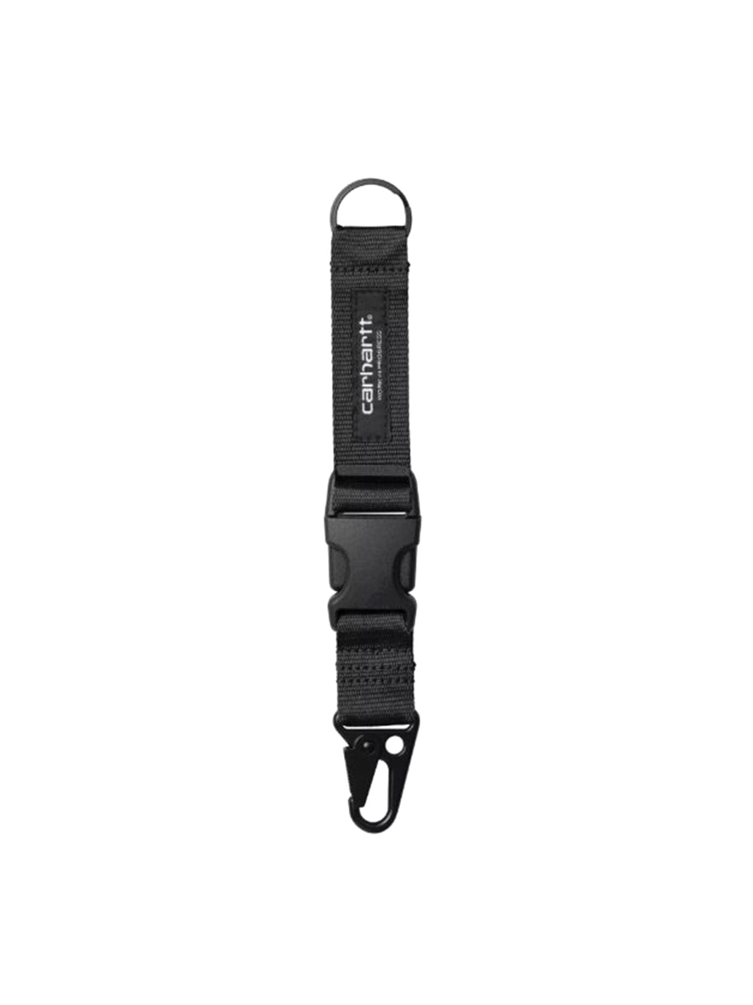 Carhartt WIP Schlüsselanhänger 'Click Keyholder Black' in Schwarz: Vorderseite