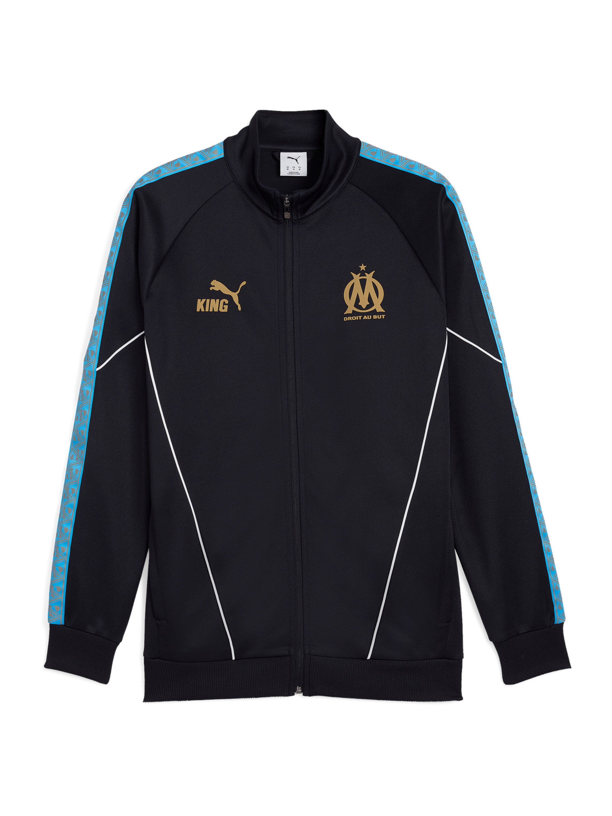 PUMA Sports jacket 'Olympique Marseille King Anthem' in Blue: front