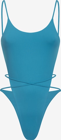 Bikinville Bralette Swimsuit 'Lily' in Blue: front