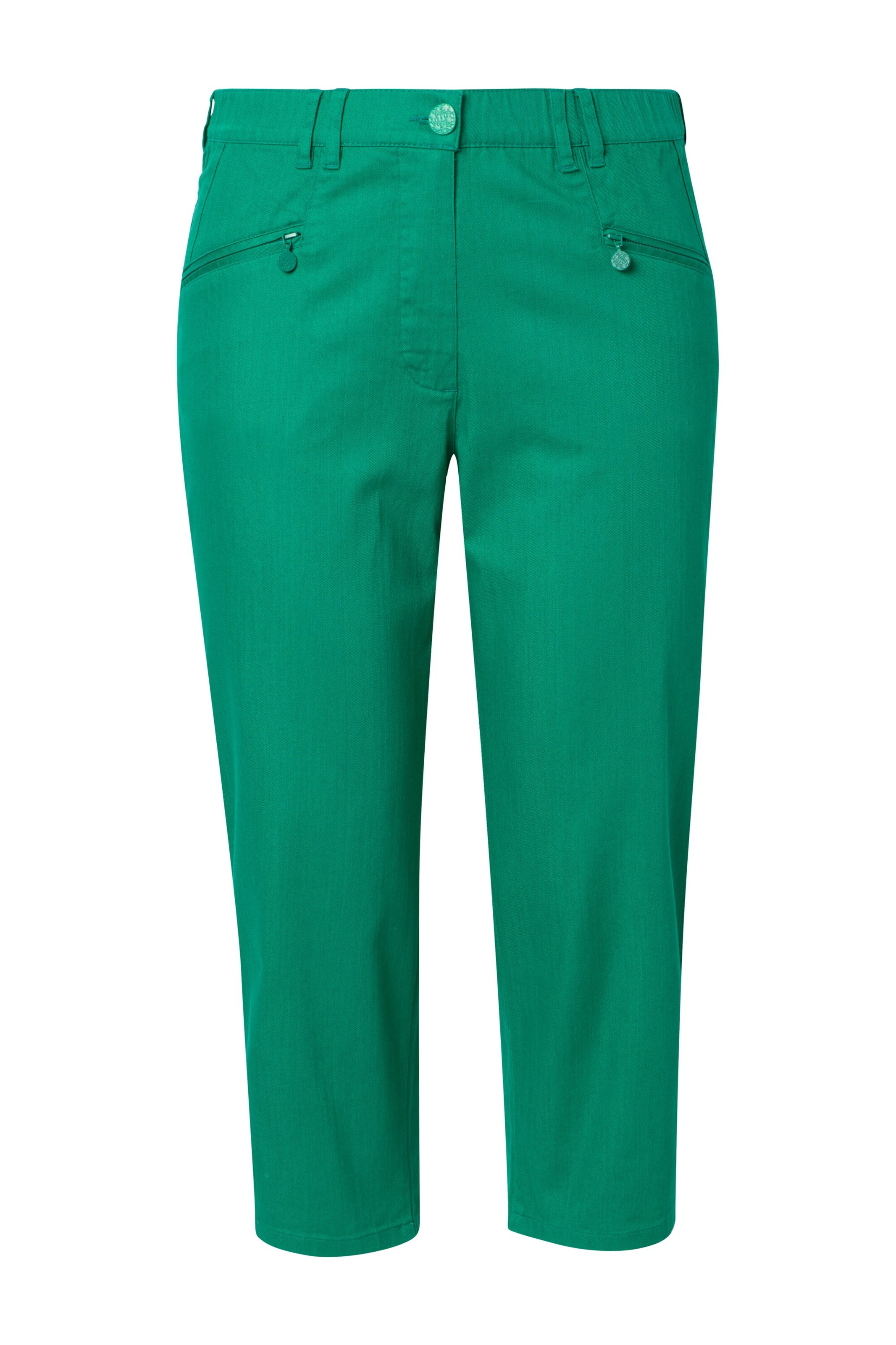 Ulla Popken Regular Trousers in Green: front