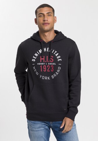 H.I.S Sweatshirt in Black: front