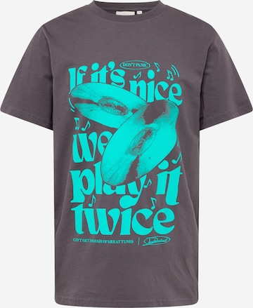 DEDICATED. Shirt 'Stockholm Play It Twice' in Grey: front