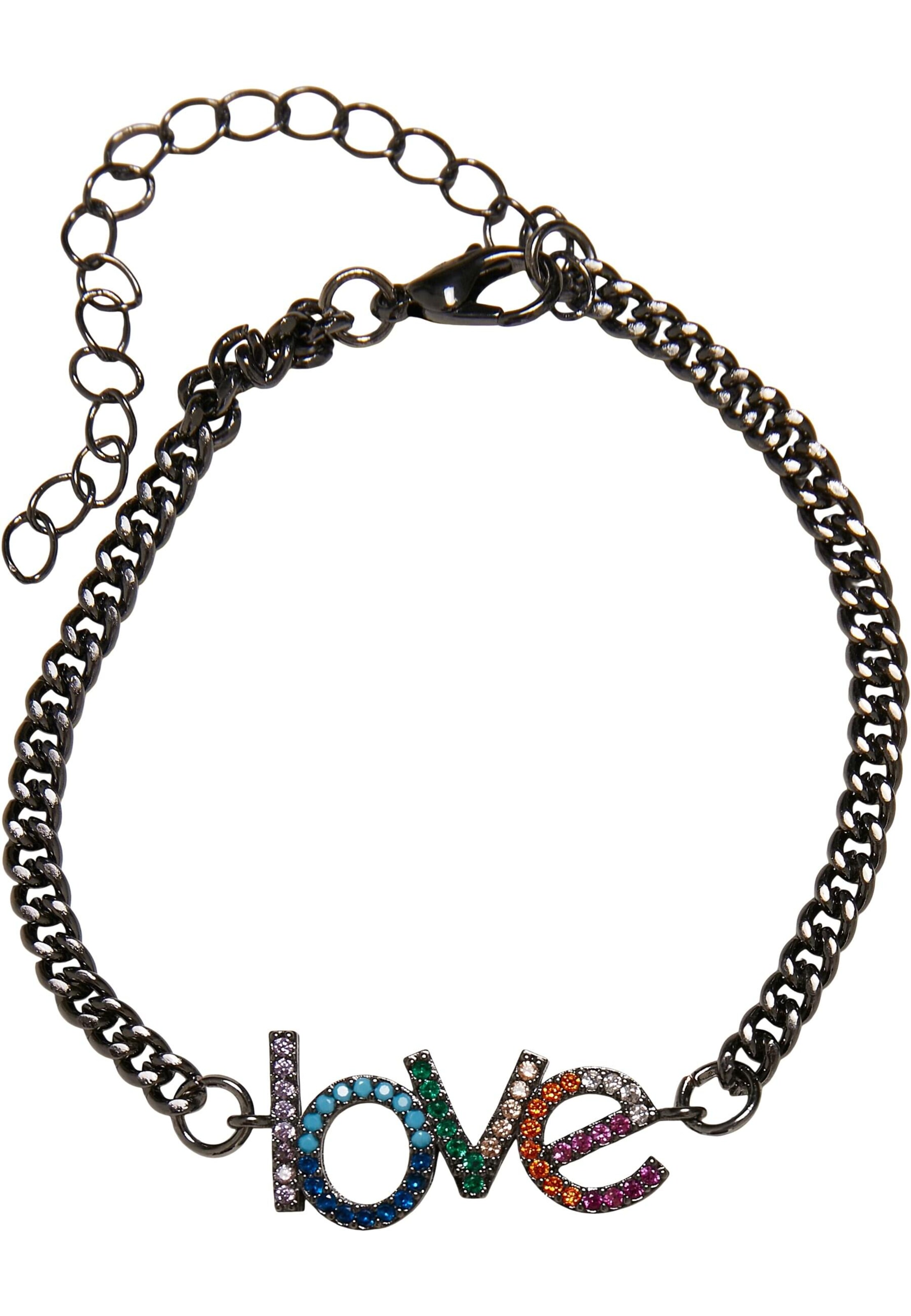 Braccialetto 'Love' di Urban Classics in argento