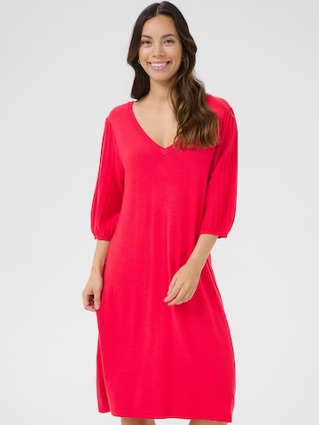 Cream Knit dress 'CR Villea' in Red: front