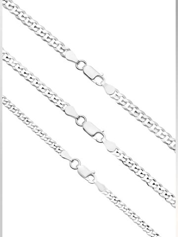 NTHIRTYTHREE Necklace 'Silberkette 925 Sterling Silber Panzer Stil Echtsilber 45cm-60cm Halskette - Bestpreis - Damen Herren mit Schmuckbox - Sale 31.08.2026' in Silver: front