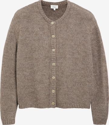s.Oliver Knit cardigan in Brown: front