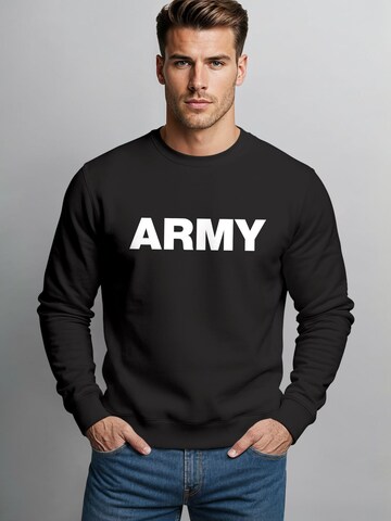 Neverless Sweatshirt 'Army'‌‌‌‌ in Schwarz: Vorderseite