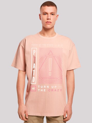 T-Shirt 'Panic At The Disco Turn Up The Crazy' F4NT4STIC en rose : devant