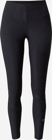 Skinny Pantalon de sport Reebok Sport en noir : devant