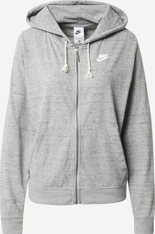 Giacca di felpa di Nike Sportswear in grigio: frontale