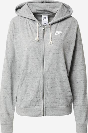 Nike Sportswear Veste de survêtement en gris chiné / blanc, Vue avec produit