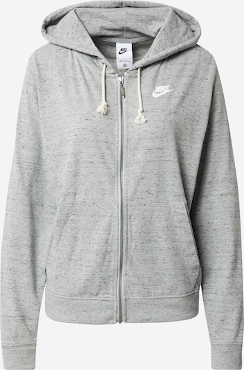 Nike Sportswear Sweatjacka i gråmelerad / vit, Produktvy