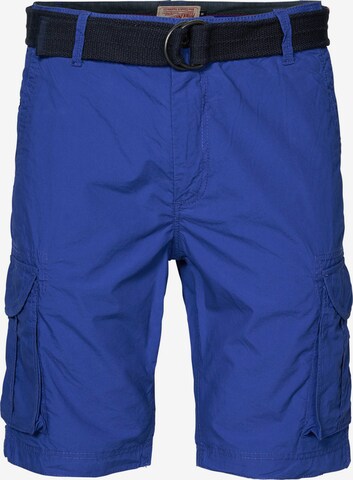 Petrol Industries Regular Cargo Pants in Blue: front