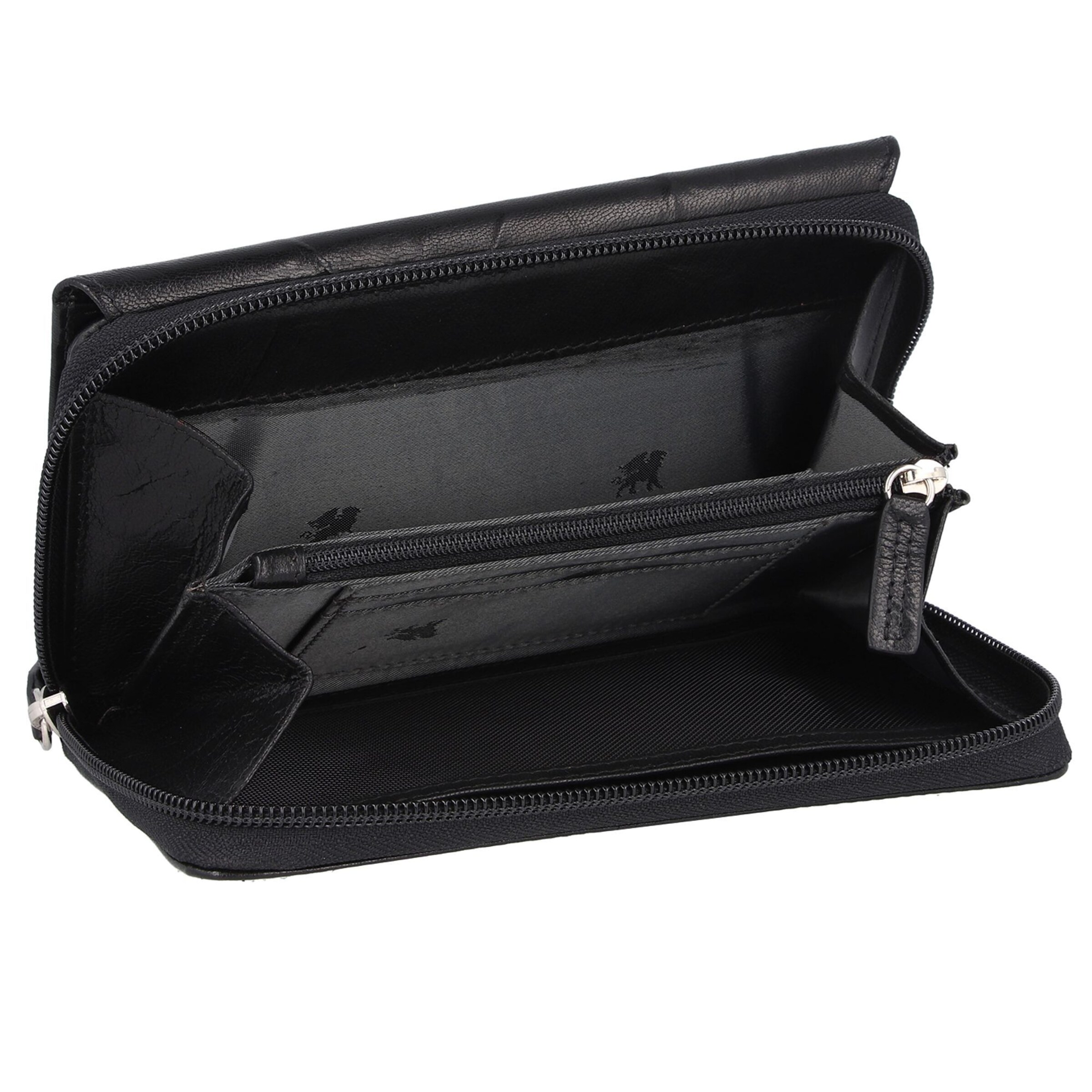 Portamonete 'Donna Aurona' di mano in nero