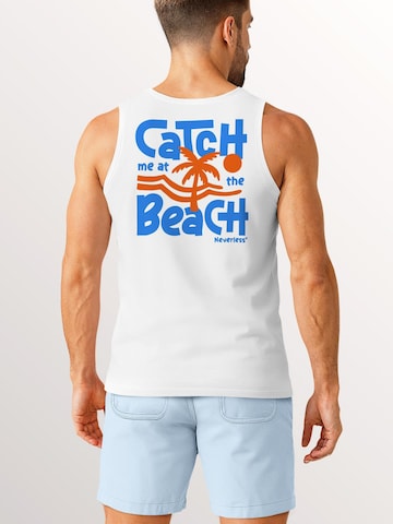 Neverless Shirt 'Catch me at the Beach' in Blue