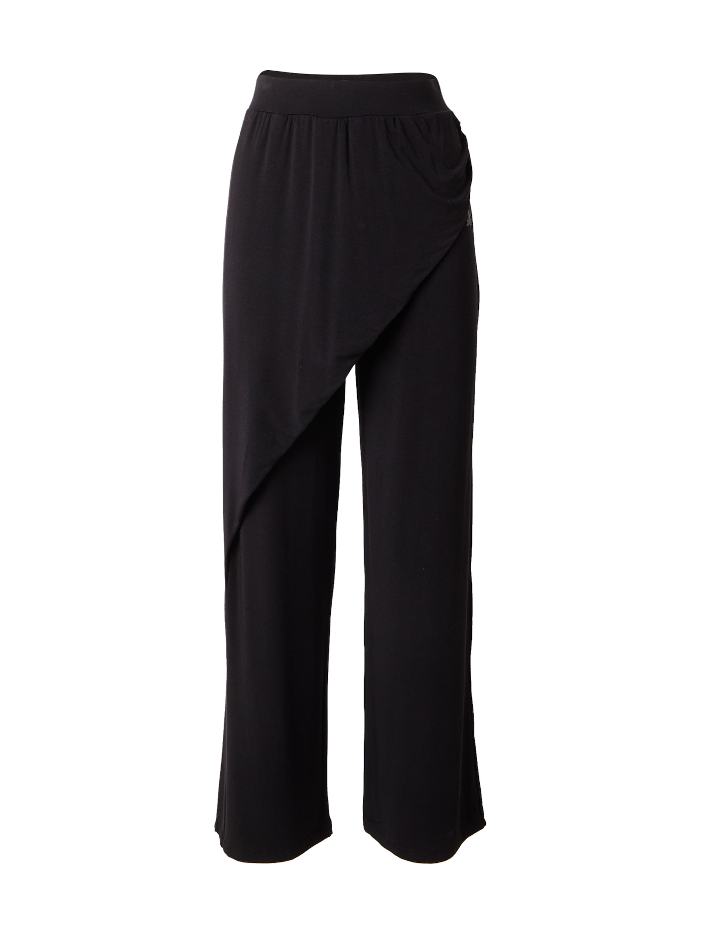 CURARE YogawearLoosefit Sportske hlače - crna boja: prednji dio