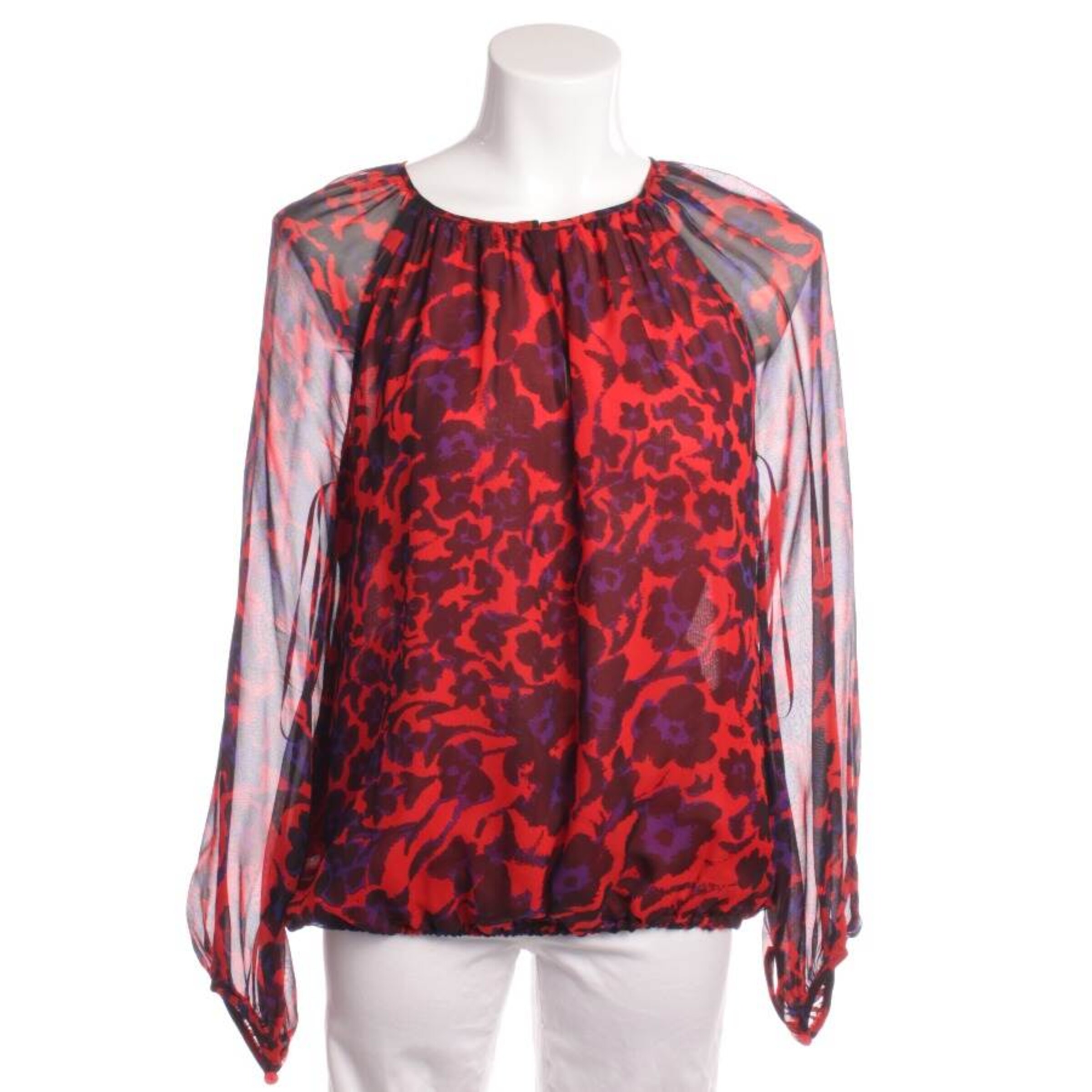 Diane von Furstenberg Bluse / Tunika S in Rot: Vorderseite