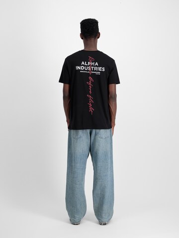 ALPHA INDUSTRIES Póló - fekete