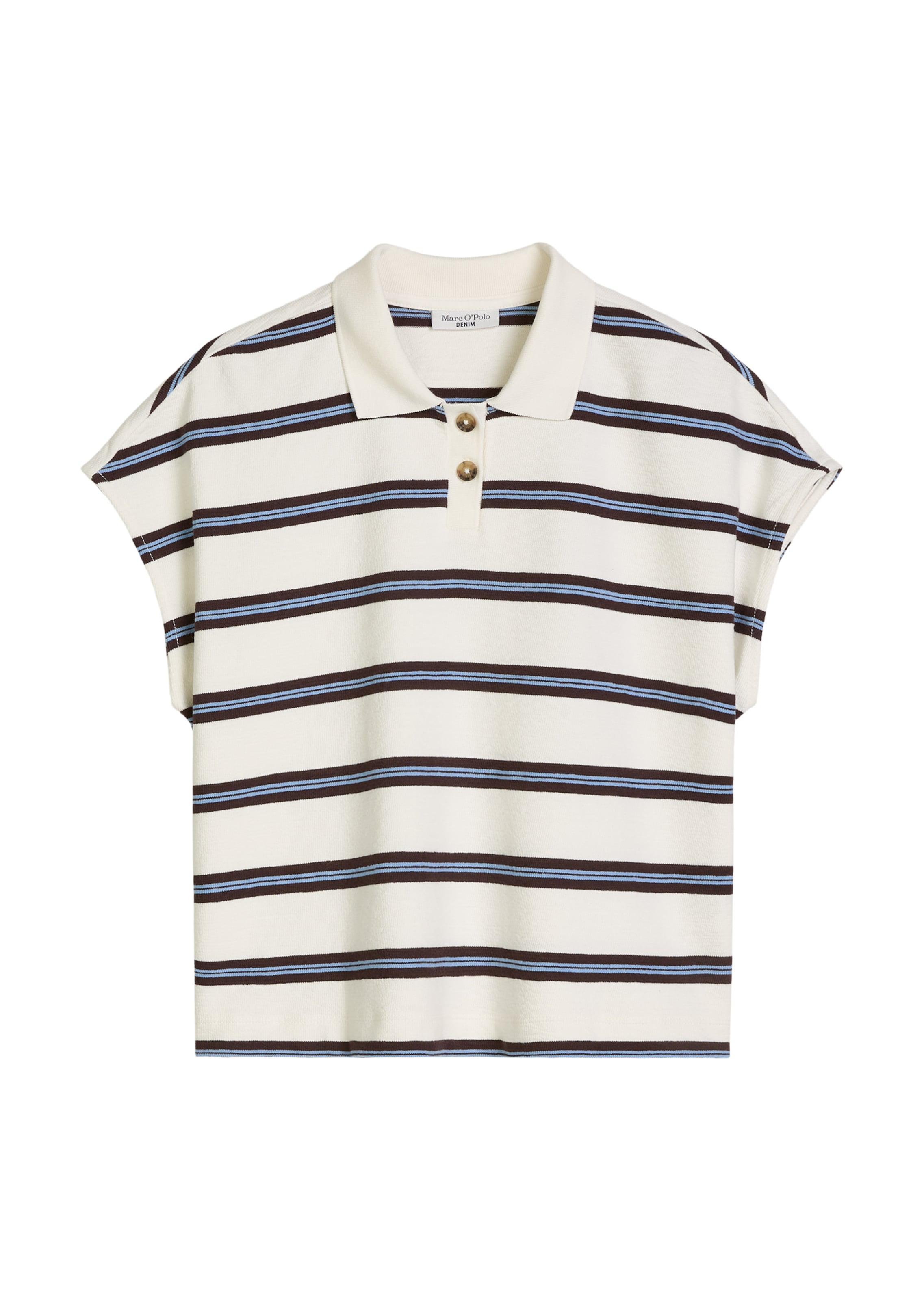 Marc O'Polo DENIM Poloshirt in Beige: Vorderseite