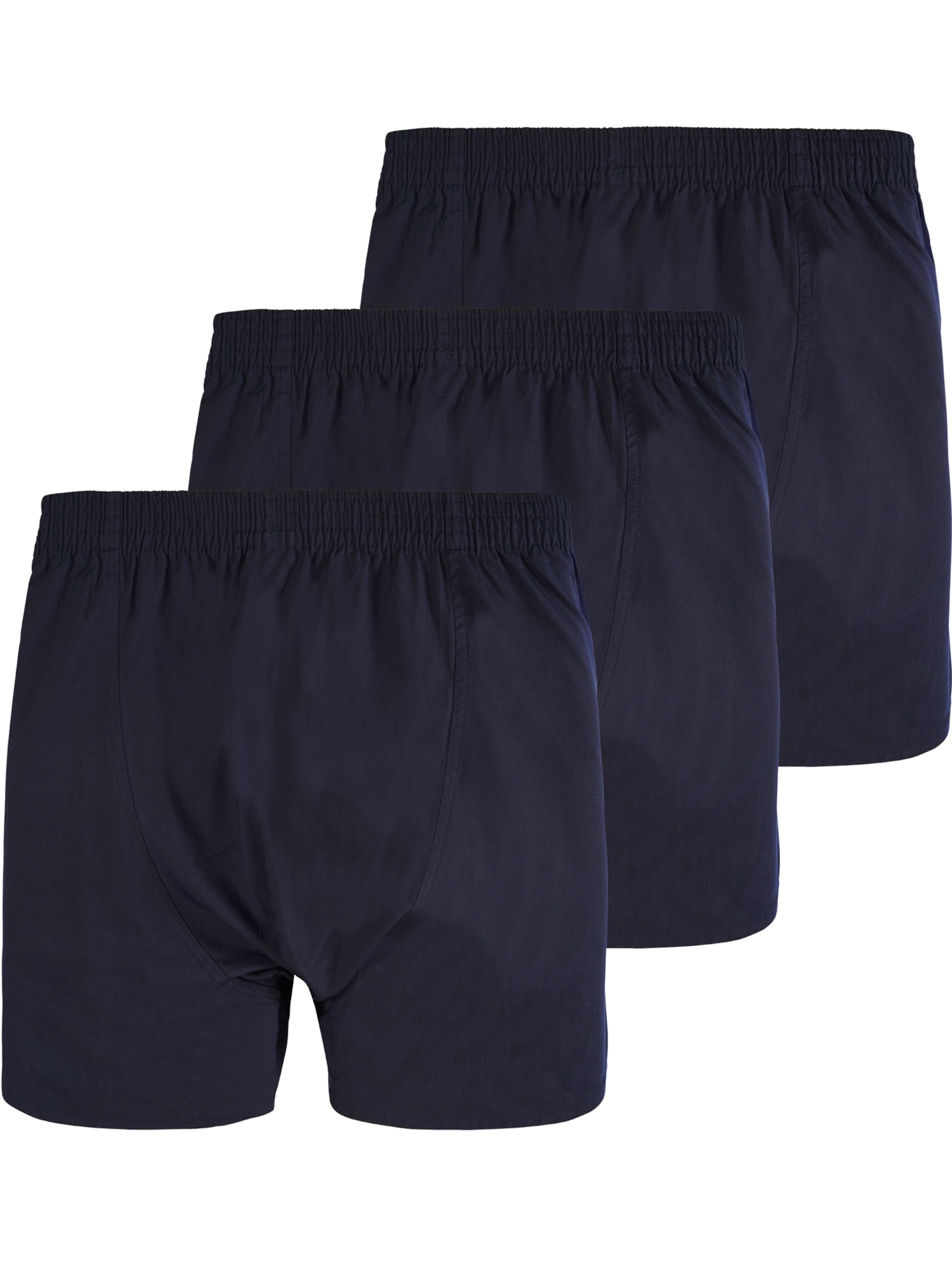 Lakeford & Sons Web Boxershorts ' 3-Pack 'Uni Dyed' ' in Blau