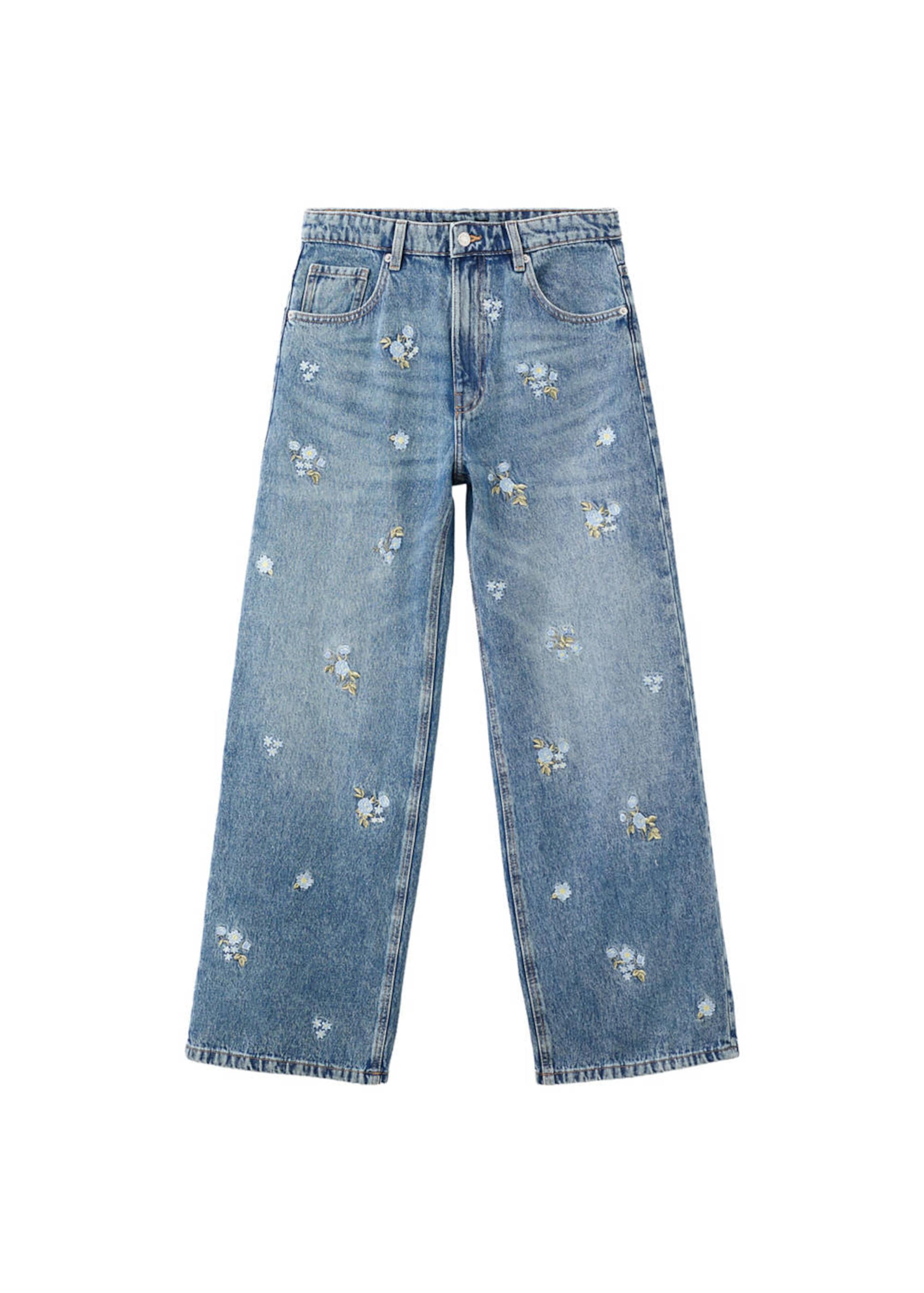 MANGO Wide Leg Jeans 'BEVERLY' in Blau: Vorderseite
