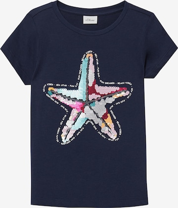 T-Shirt s.Oliver en bleu : devant