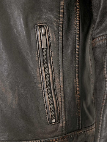 Lederjacken24 Between-Season Jacket 'Zenon-1' in Black