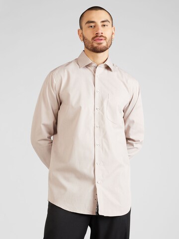 Coupe regular Chemise SEIDENSTICKER en beige : devant