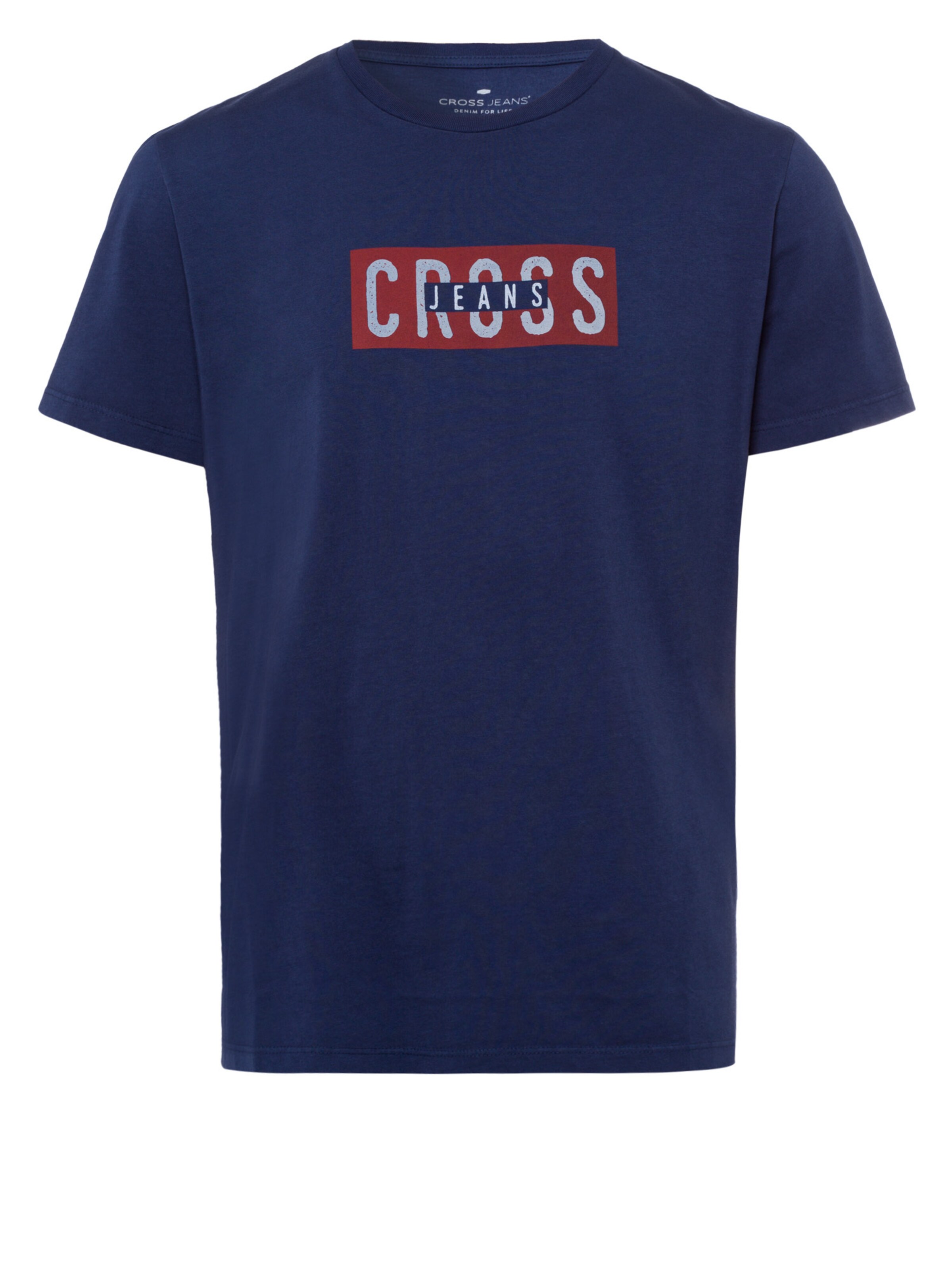 Männer Große Größen Cross Jeans Shirt in Blau - CB11074
