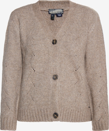 DreiMaster Vintage Knit cardigan in Brown: front