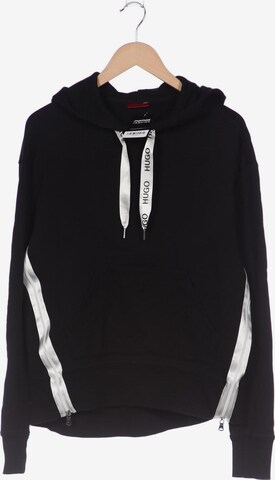 HUGO Sweatshirt & Zip-Up Hoodie in S in Black: front