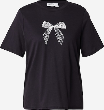T-shirt 'PCMANILLA' PIECES en noir : devant
