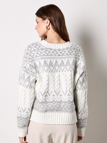 Apricot Fair Isle Cable Knit Jumper ' ' in Beige