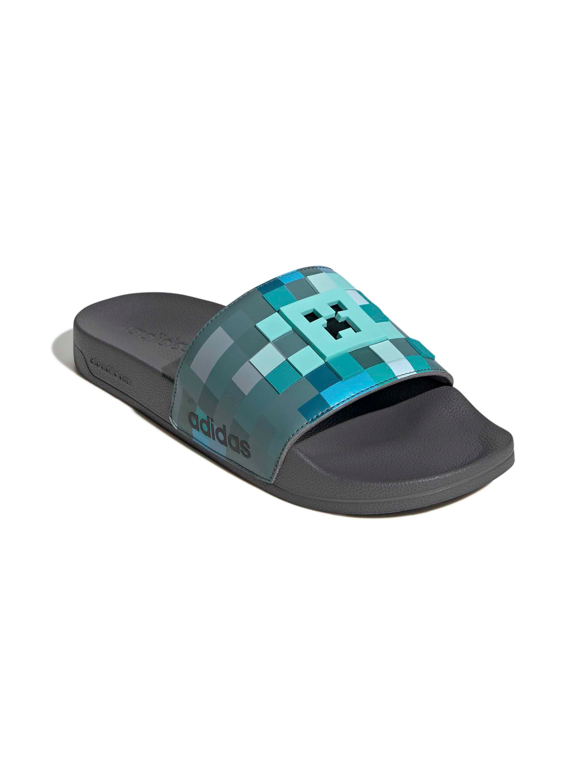 Saboți 'ADILETTE - MINECRAFT' de la ADIDAS SPORTSWEAR pe gri: față