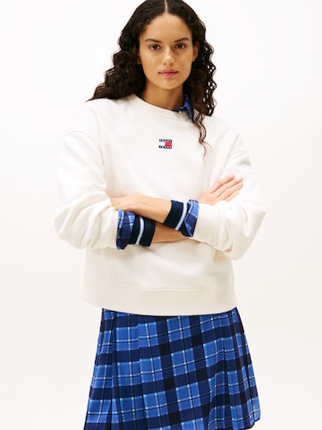 Tommy Jeans Sweatshirt in White: front