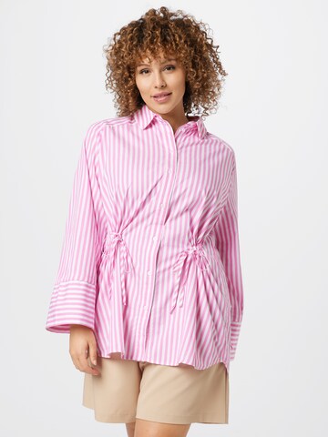 Guido Maria Kretschmer Curvy Blouse 'Christin' in Roze: voorkant