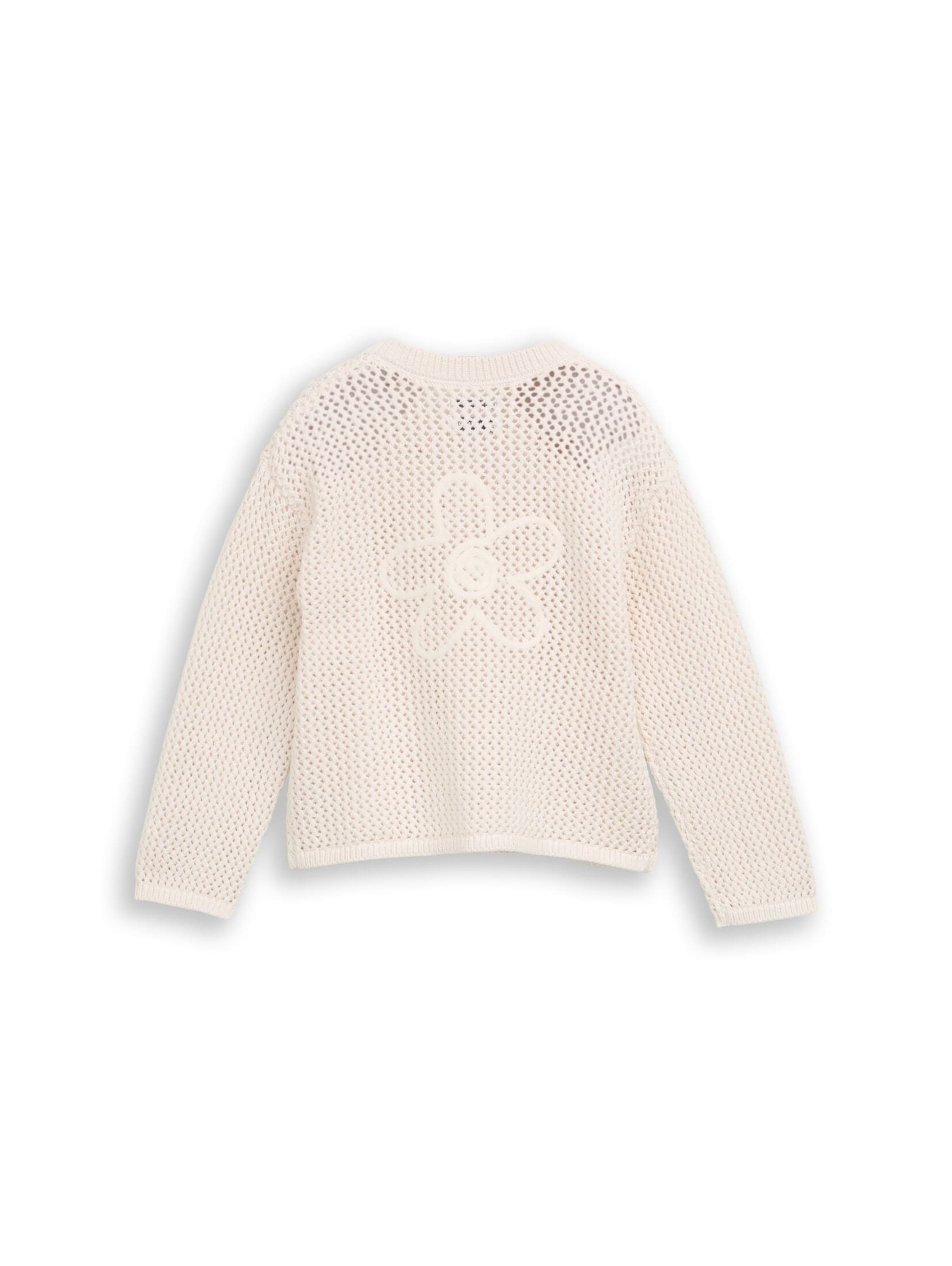 TOM TAILOR Knit cardigan in White