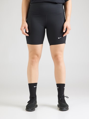 NIKE Skinny Sportnadrágok 'ONE' - fekete: elől
