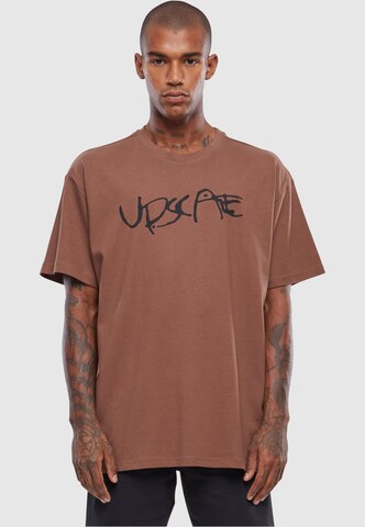 MT Upscale - Camisa 'Giza' em castanho: frente