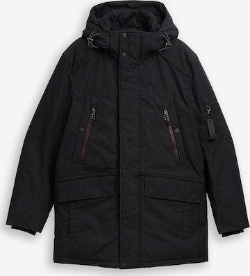 TOM TAILOR Winter Jacket in Black: front